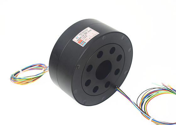 8 রিং সিগন্যাল ইন্ডাস্ট্রিয়াল স্লিপ রিং 300rpm কম বৈদ্যুতিক শব্দ 30mohm IP51