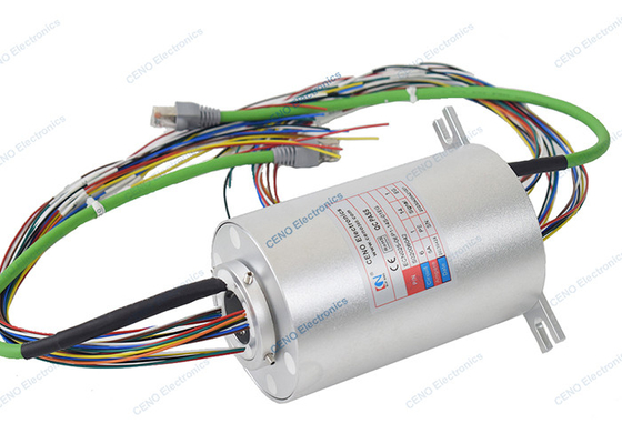 0 - 380V AC/DC ইথারনেট সিগন্যাল স্লিপ রিং 6 সার্কিট বৈদ্যুতিক সংগ্রাহকের সাথে সামঞ্জস্যপূর্ণ