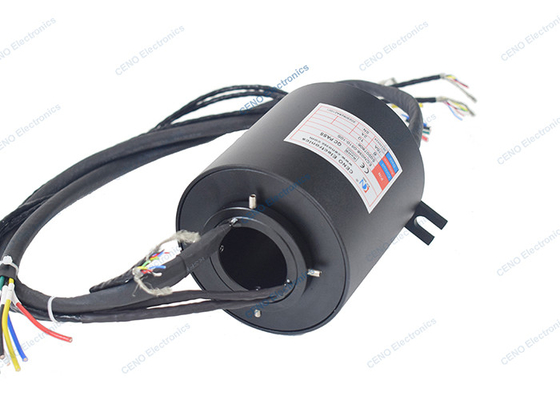 সার্ভো মোটরস সিগন্যাল স্লিপ রিং 300rpm হোল ইলেকট্রিক্যাল পাওয়ার কালেক্টরের মাধ্যমে