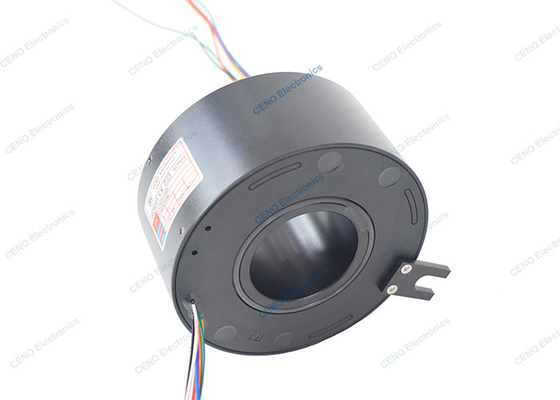 8 সার্কিট 1A সিগন্যাল থ্রু হোল স্লিপ রিং ID50mm & 500RPM সঙ্গে শিল্পের জন্য
